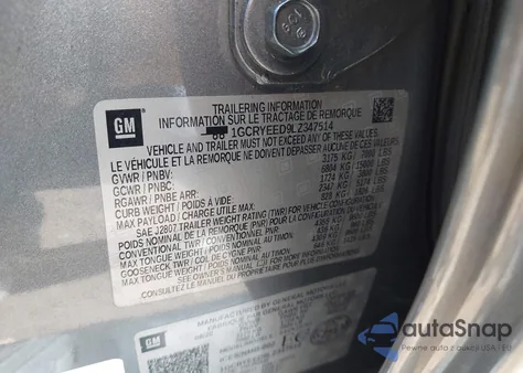 2020 Chevrolet Silverado 1500 4Wd Double Cab Standard Bed Rst из США, поврежденный, VIN 1GCRYEED9LZ347514